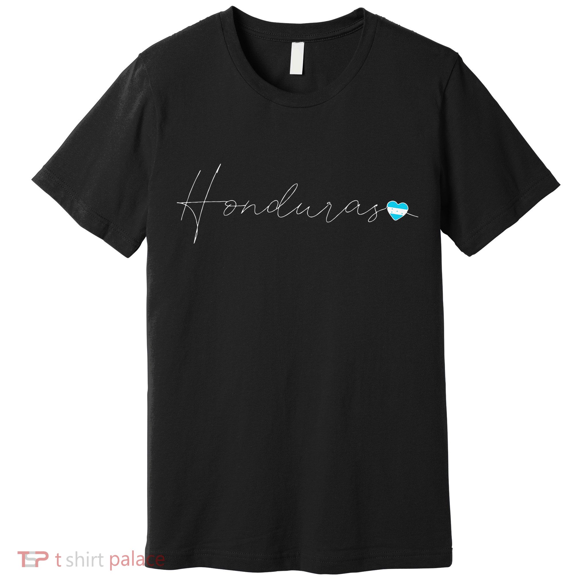 Honduras Simple Love Honduran Flag Heart On Honduras Premium T-Shirt