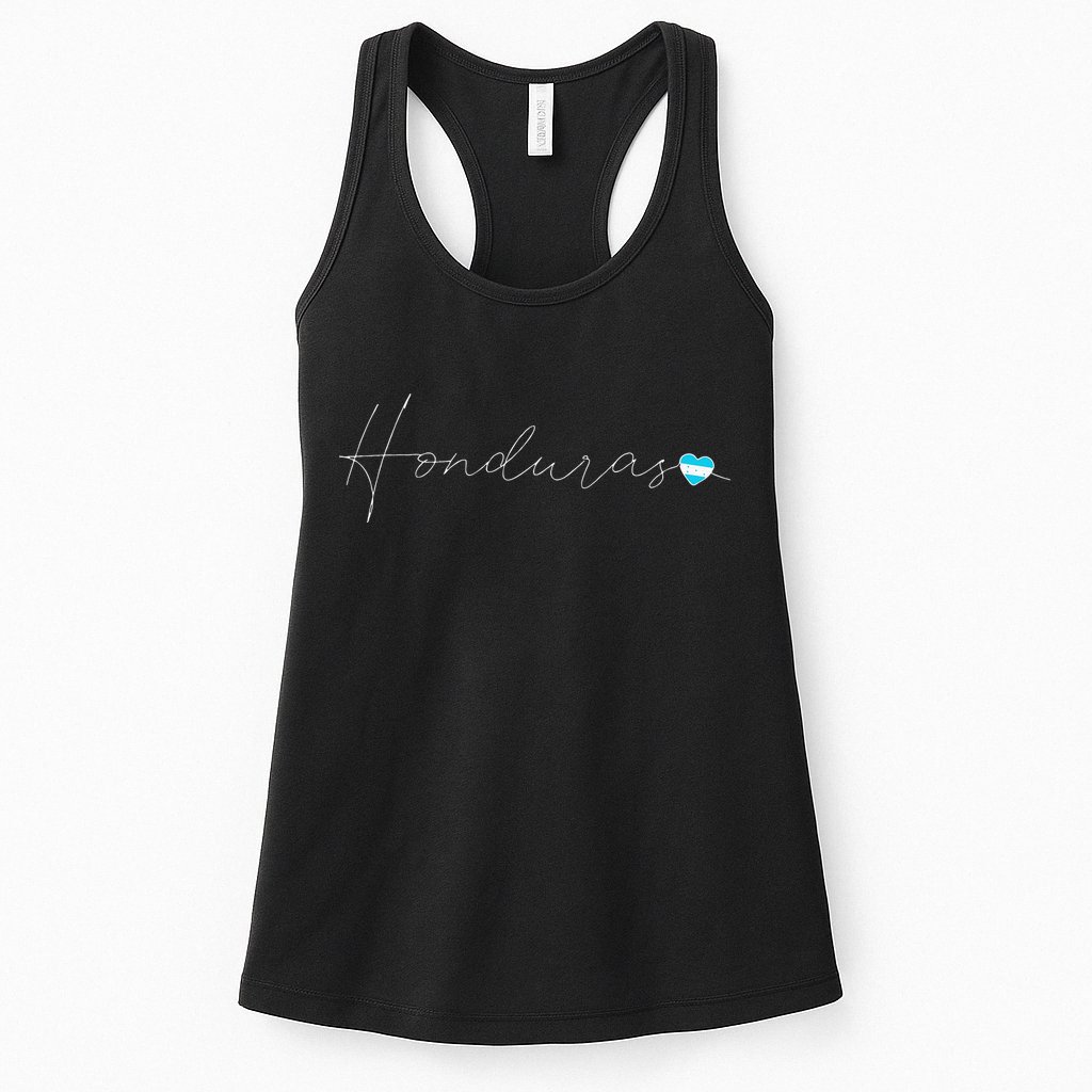 Honduras Simple Love Honduran Flag Heart On Honduras Womens Tank Top