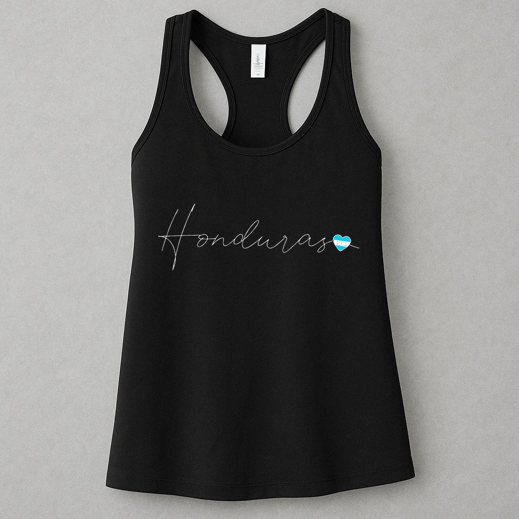 Honduras Simple Love Honduran Flag Heart On Honduras Womens Tank Top