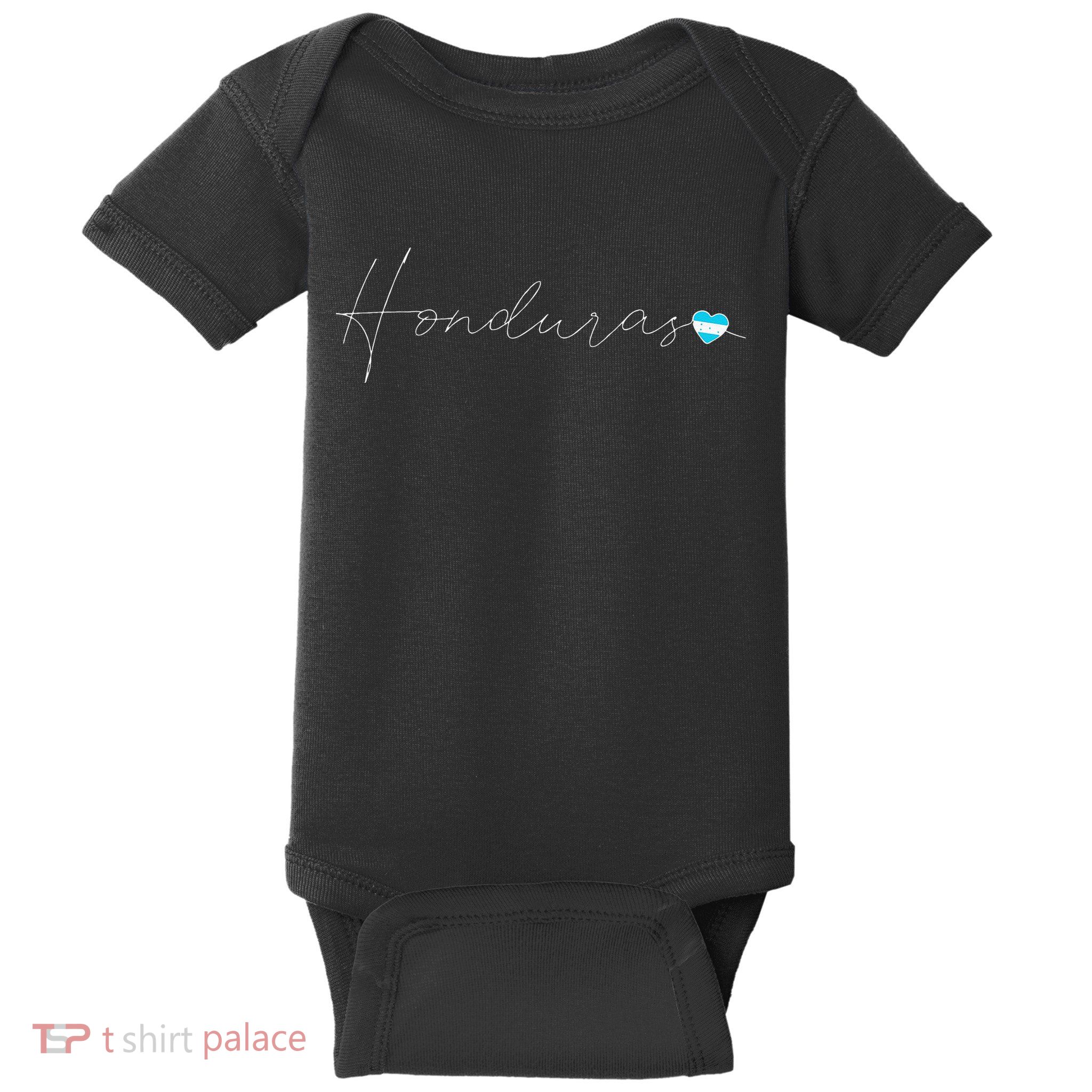 Honduras Simple Love Honduran Flag Heart On Honduras Baby Bodysuit