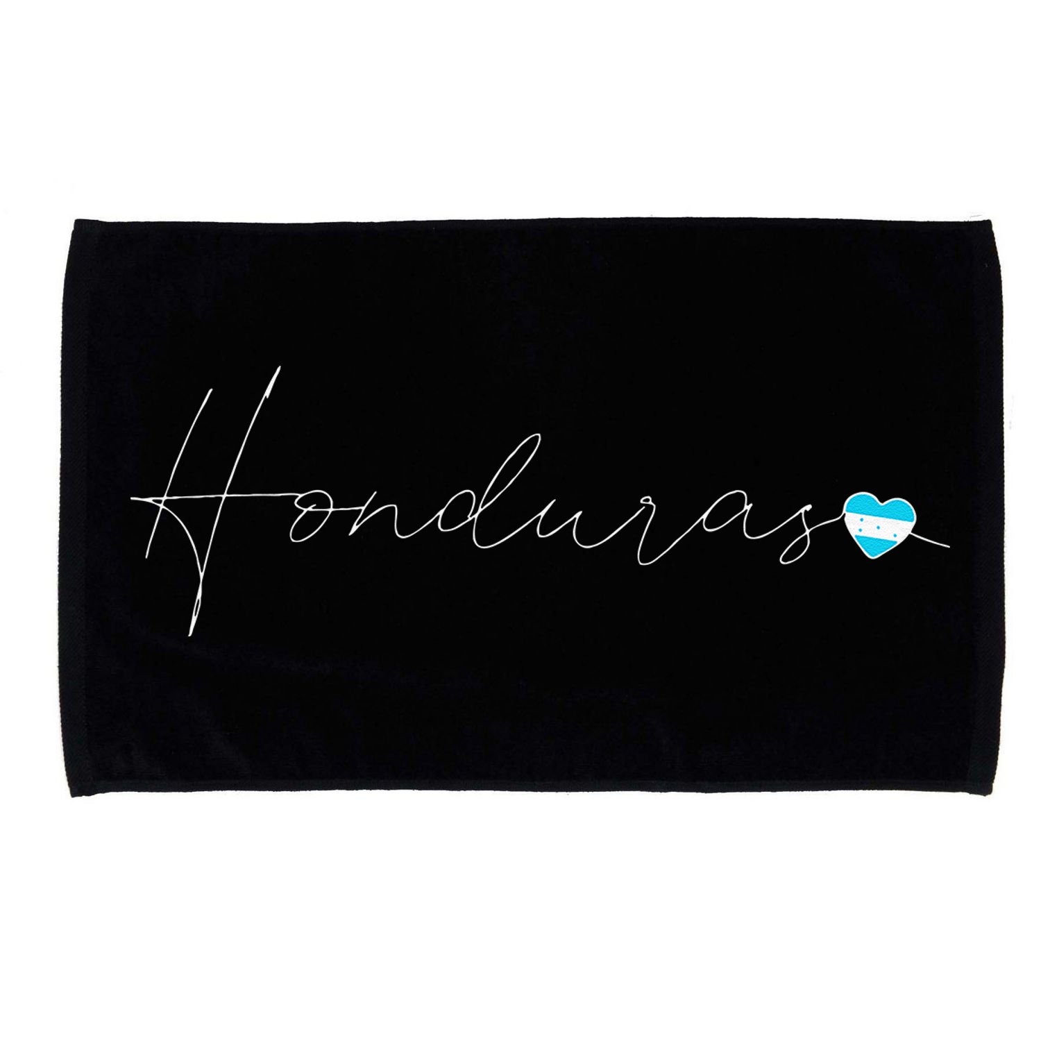 Honduras Simple Love Honduran Flag Heart On Honduras Microfiber Hand Towel