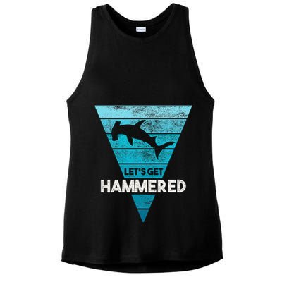 Hammerhead Shark LetS Get Hammered All Week Ladies PosiCharge Tri-Blend Wicking Tank