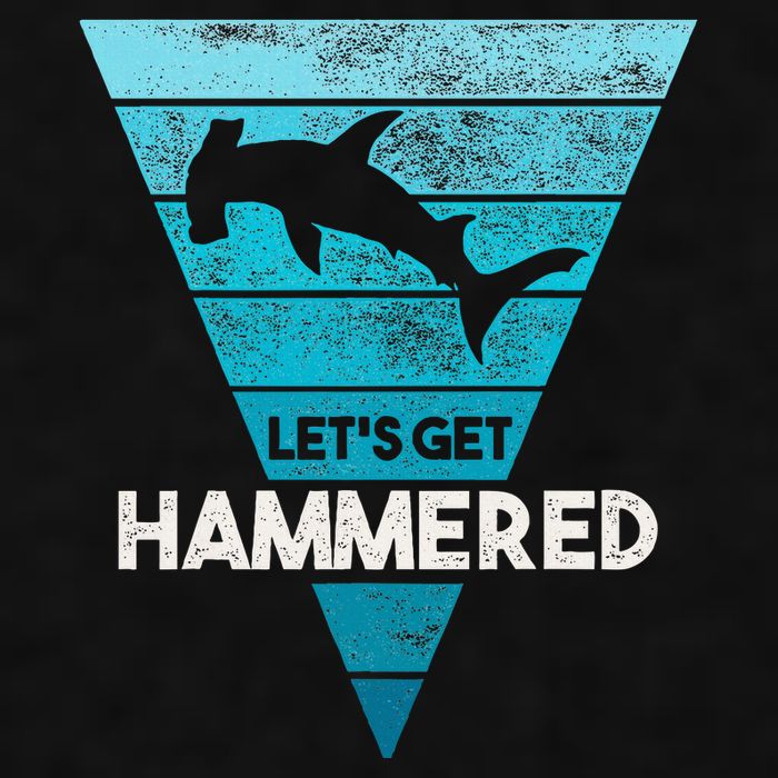 Hammerhead Shark LetS Get Hammered All Week Ladies PosiCharge Tri-Blend Wicking Tank