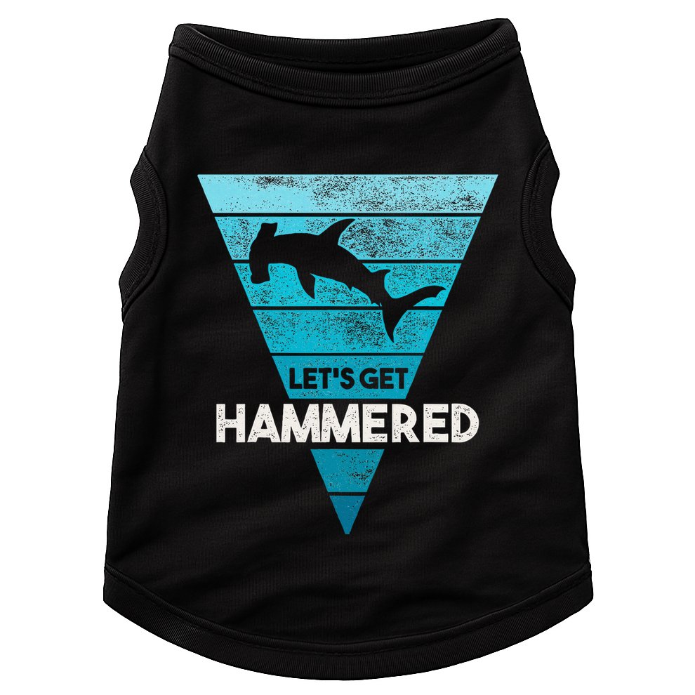 Hammerhead Shark LetS Get Hammered All Week Doggie Tank