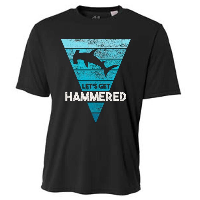 Hammerhead Shark LetS Get Hammered All Week Cooling Performance Crew T-Shirt