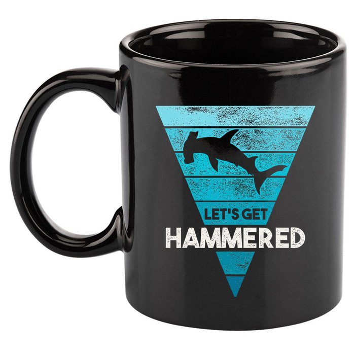 Hammerhead Shark LetS Get Hammered All Week 11oz C Handle Ceramic Mug