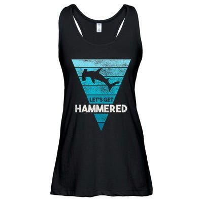 Hammerhead Shark LetS Get Hammered All Week Ladies Essential Flowy Tank