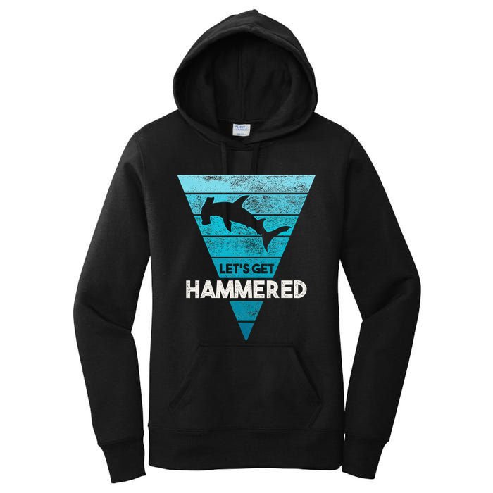 Hammerhead Shark LetS Get Hammered All Week Women's Pullover Hoodie
