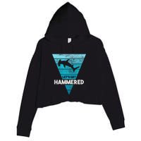 Hammerhead Shark LetS Get Hammered All Week Crop Fleece Hoodie