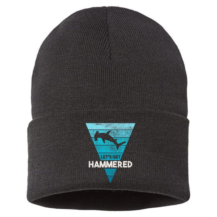 Hammerhead Shark LetS Get Hammered All Week Sustainable Knit Beanie