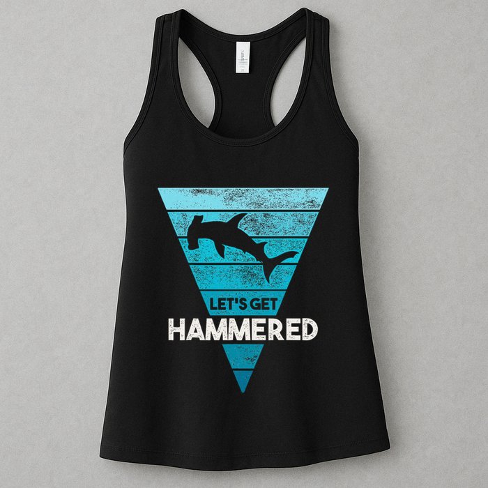 Hammerhead Shark LetS Get Hammered All Week Womens Tank Top