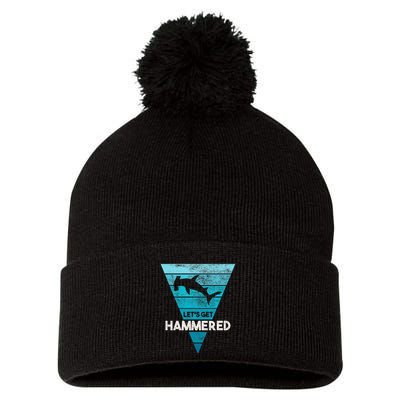 Hammerhead Shark LetS Get Hammered All Week Pom Pom 12in Knit Beanie