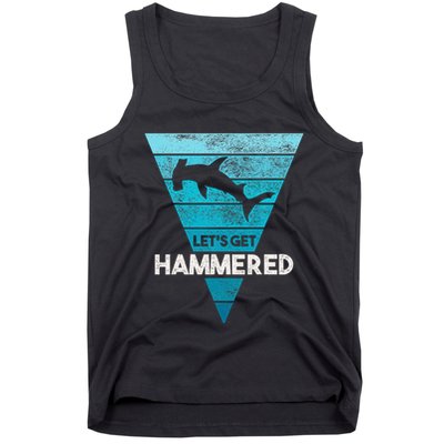 Hammerhead Shark LetS Get Hammered All Week Tank Top