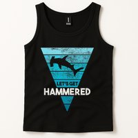 Hammerhead Shark LetS Get Hammered All Week Tank Top
