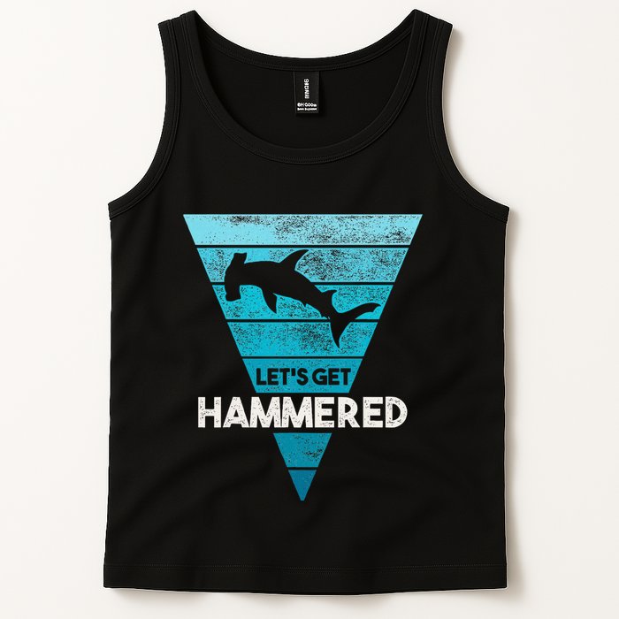 Hammerhead Shark LetS Get Hammered All Week Tank Top