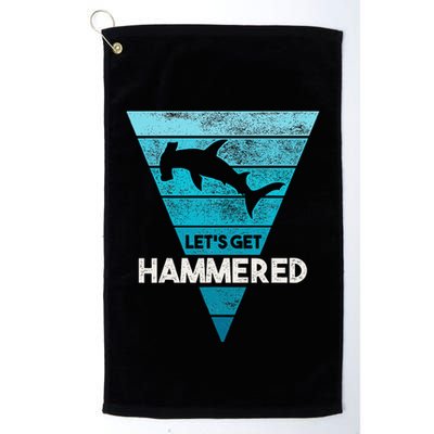 Hammerhead Shark LetS Get Hammered All Week Golf Towel