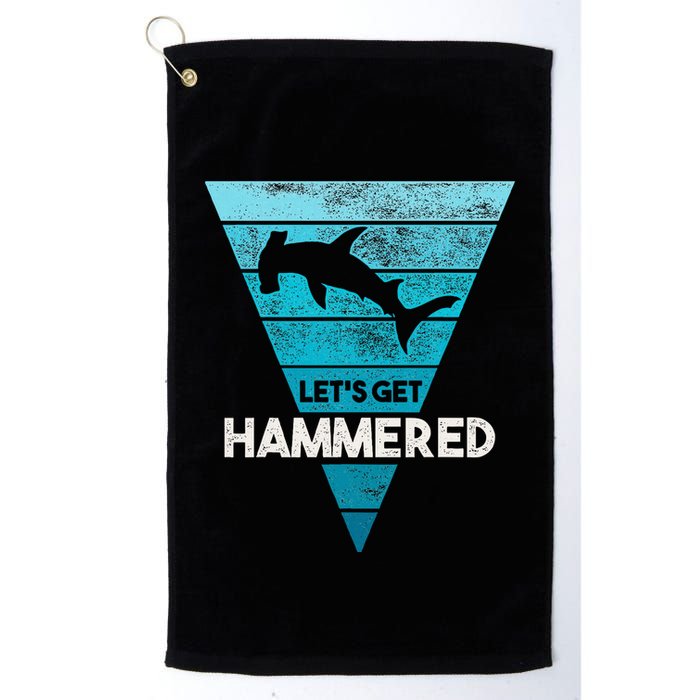 Hammerhead Shark LetS Get Hammered All Week Golf Towel