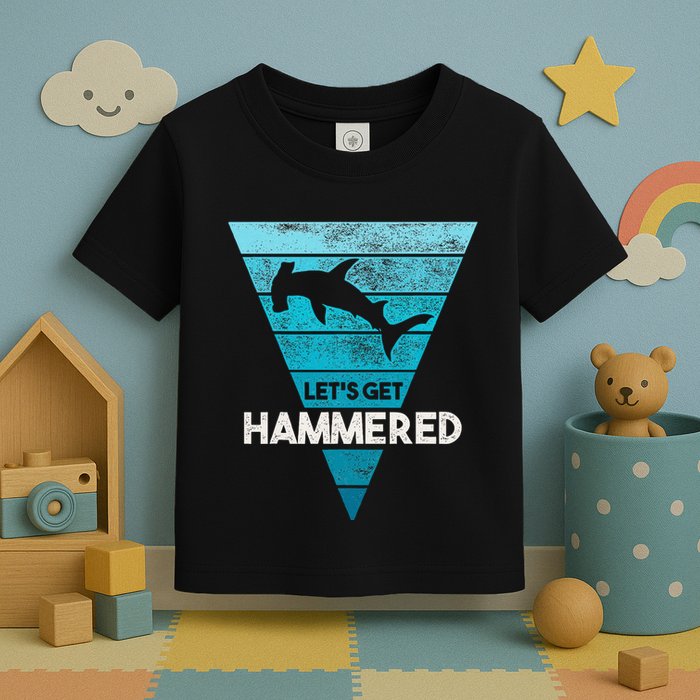 Hammerhead Shark LetS Get Hammered All Week Toddler T-Shirt