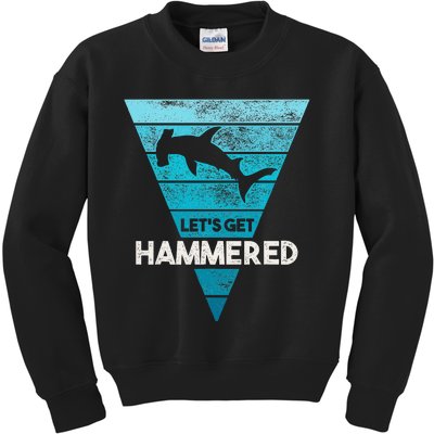 Hammerhead Shark LetS Get Hammered All Week Kids Sweatshirt