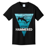 Hammerhead Shark LetS Get Hammered All Week Kids T-Shirt