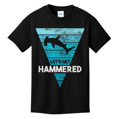 Hammerhead Shark LetS Get Hammered All Week Kids T-Shirt