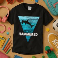 Hammerhead Shark LetS Get Hammered All Week Kids T-Shirt