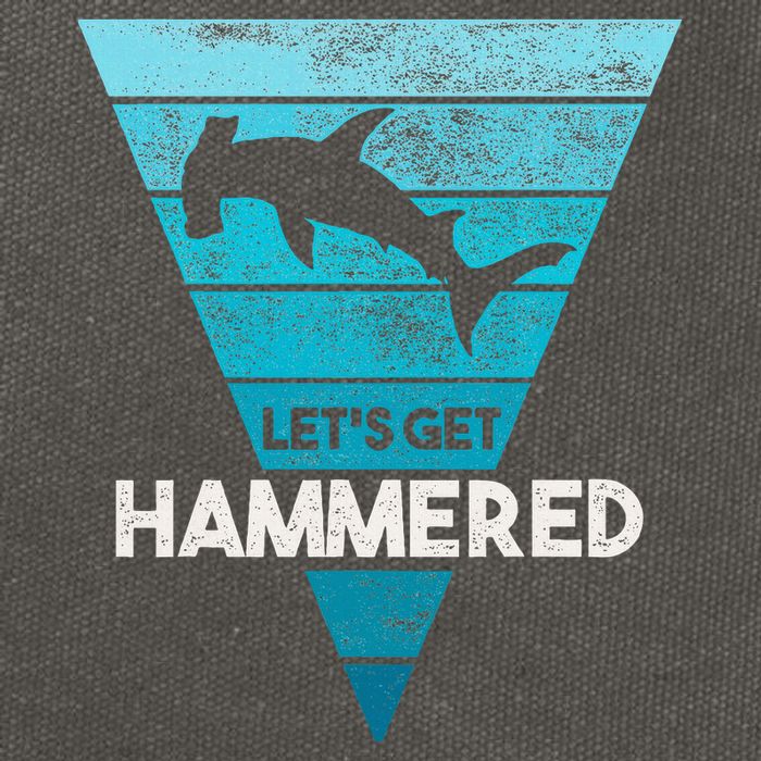 Hammerhead Shark LetS Get Hammered All Week Cotton Canvas Backpack