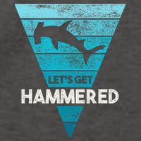 Hammerhead Shark LetS Get Hammered All Week Vector Backpack