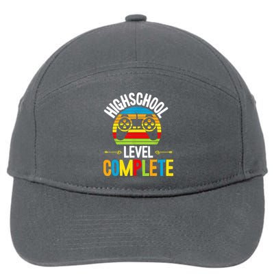 High School Level Complete Graduation Gamer Grad Student 7-Panel Snapback Hat