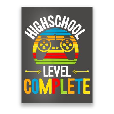 High School Level Complete Graduation Gamer Grad Student Poster