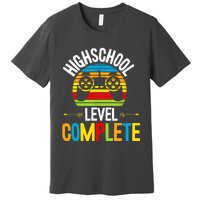 High School Level Complete Graduation Gamer Grad Student Premium T-Shirt