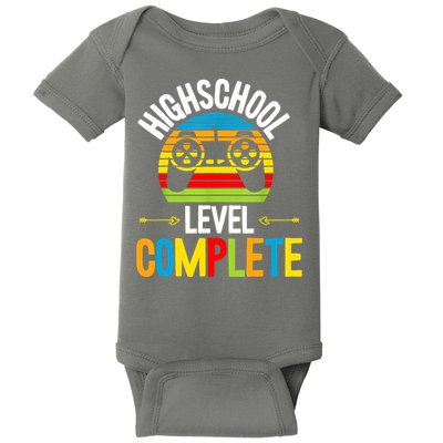 High School Level Complete Graduation Gamer Grad Student Baby Bodysuit