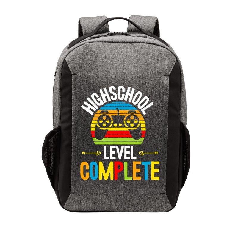 High School Level Complete Graduation Gamer Grad Student Vector Backpack
