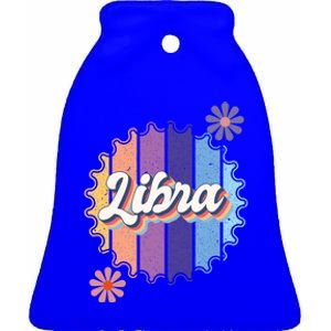 Hippie Sunset Libra Zodiac Gift Ceramic Bell Ornament