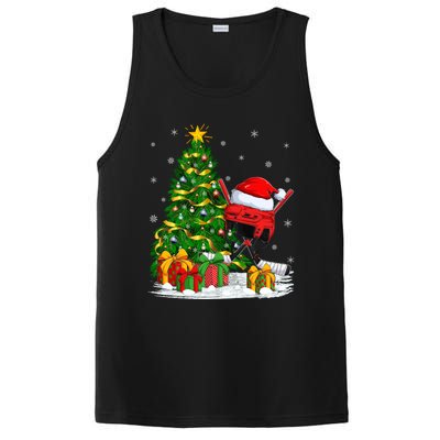 Hockey Sports Lover Matching Santa Hat Hockey Christmas Gift PosiCharge Competitor Tank