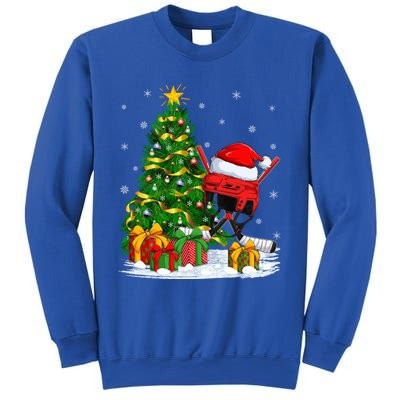 Hockey Sports Lover Matching Santa Hat Hockey Christmas Gift Sweatshirt