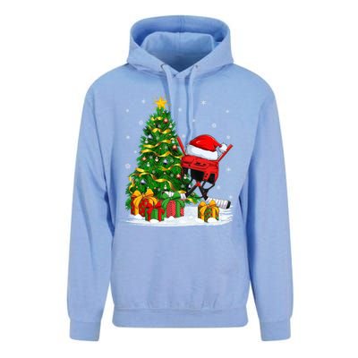 Hockey Sports Lover Matching Santa Hat Hockey Christmas Gift Unisex Surf Hoodie