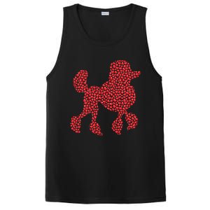 Heart Shape Love Poodle Dog Valentine's Day Gift PosiCharge Competitor Tank