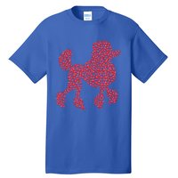 Heart Shape Love Poodle Dog Valentine's Day Gift Tall T-Shirt