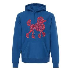 Heart Shape Love Poodle Dog Valentine's Day Gift Premium Hoodie