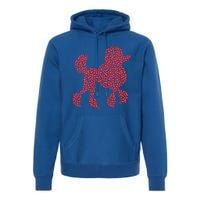 Heart Shape Love Poodle Dog Valentine's Day Gift Premium Hoodie