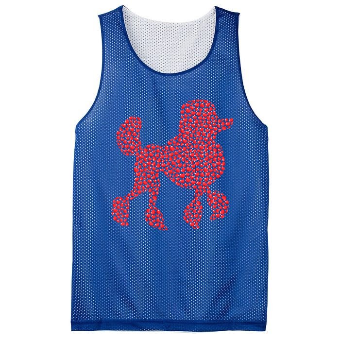 Heart Shape Love Poodle Dog Valentine's Day Gift Mesh Reversible Basketball Jersey Tank