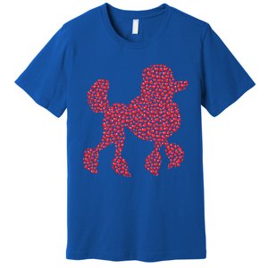 Heart Shape Love Poodle Dog Valentine's Day Gift Premium T-Shirt