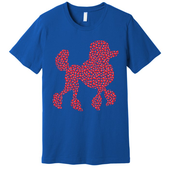 Heart Shape Love Poodle Dog Valentine's Day Gift Premium T-Shirt