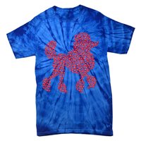 Heart Shape Love Poodle Dog Valentine's Day Gift Tie-Dye T-Shirt