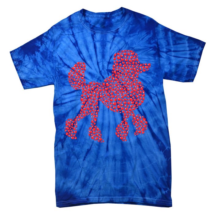 Heart Shape Love Poodle Dog Valentine's Day Gift Tie-Dye T-Shirt