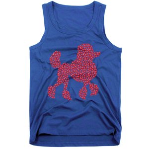 Heart Shape Love Poodle Dog Valentine's Day Gift Tank Top