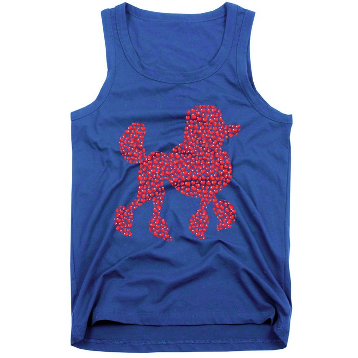 Heart Shape Love Poodle Dog Valentine's Day Gift Tank Top