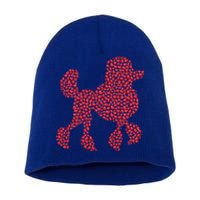 Heart Shape Love Poodle Dog Valentine's Day Gift Short Acrylic Beanie