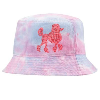 Heart Shape Love Poodle Dog Valentine's Day Gift Tie-Dyed Bucket Hat